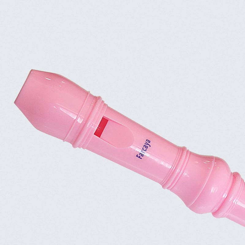 Farcaya Soprano Recorder Instrument for Beginners German Style C Key 8 Hole Descant Music with Clean Rod Storage Case (Pink) - Image 3